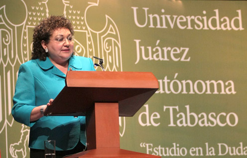 Rindió Candita Gil Jiménez su tercer Informe de Actividades al frente de la UJAT