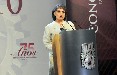 Yoloxóchitl Bustamante presentó su primer informe de labores al frente del Instituto Politécnico Nacional