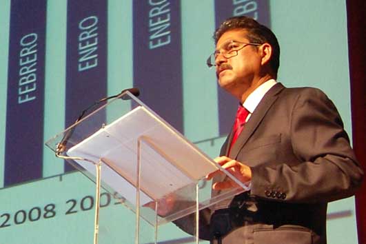 Aureliano Peña Lomelí, rector de la Universidad Autónoma Chapingo presentó su último informe de labores