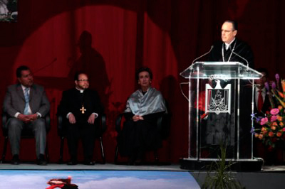 Sexto informe de José Alfredo Miranda López, en la Universidad Popular Autónoma de Puebla