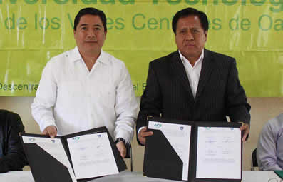 La Universidad Autónoma “Benito Juárez” de Oaxaca y la Universidad Tecnológica de los Valles Centrales de Oaxaca Firmaron convenio