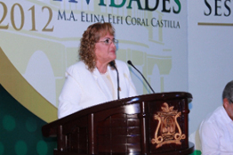  Elina Coral Castilla rindió su informe de labores 2012 al frente de la UQRoo