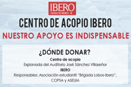 Organiza la Ibero centros de acopio para comunidades devastadas