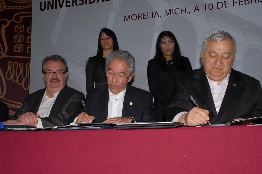Firma la SEP convenio con la UMSNH