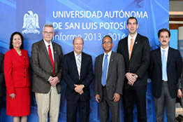 Rector de la UASLP recibe a delegación de la Universidad de Illinois.