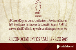 Reconocimientos de la Región Centro Occidente de ANUIES