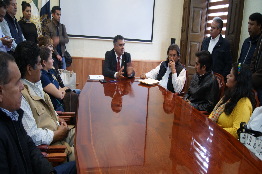 Recibe el rector Armando Silva a Académicos Universitarios y al Líder del SPAUAZ