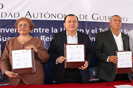 Promueven rector de la UAGRO y el poder judicial mejoramiento académico