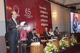 Palabras del Mtro. Jaime Valls Esponda al inaugurar el foro sobre colegiación y certificación profesional obligatorias