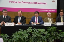 Firman INE y ANUIES convenio de colaboración 