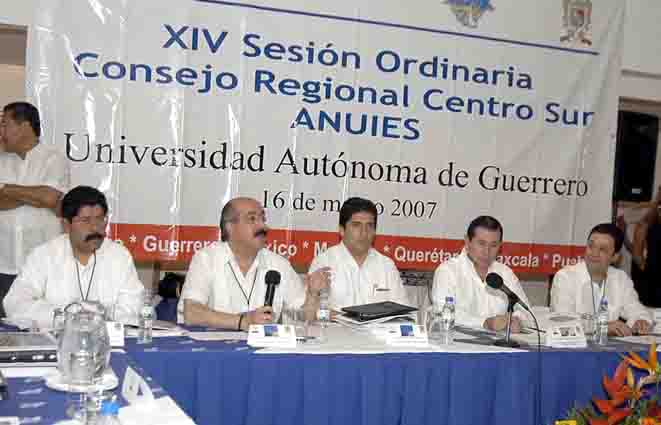 XIV Sesión Ordinaria del Consejo Regional Centro-Sur de la ANUIES en la Universidad Autónoma de Guerrero