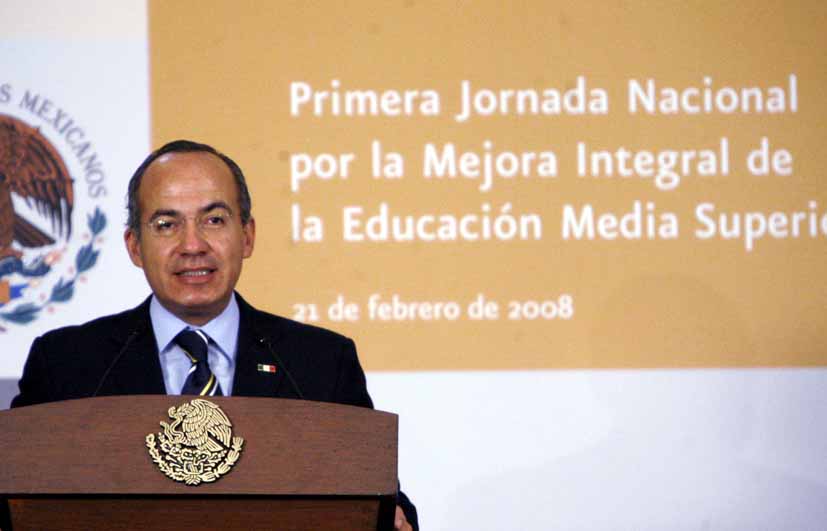 Convoca el Presidente Felipe Calderón a concretar la reforma integral de la educación media superior