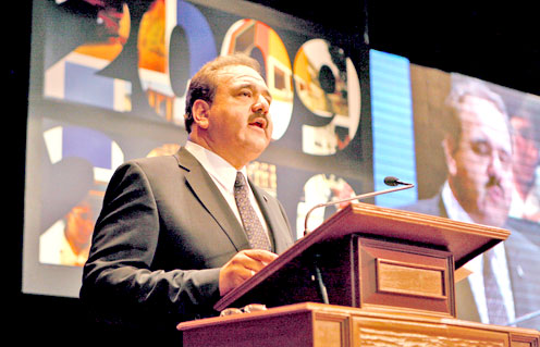 Rindió Mario García Valdez informe de labores 2008-2009 al frente de la Universidad Autónoma de San Luis Potosí
