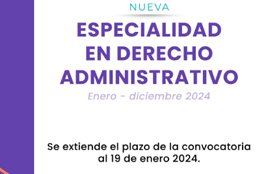 Extiende AIDH la Convocatoria para ser parte de la Especialidad en Derecho Administrativo