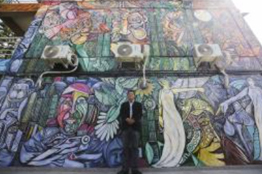 Inauguran en Preparatoria 13 mural de José Pedro Sau Serralta