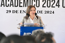 Rectora de la UAEM inaugura el ciclo académico 2024 en Atlatlahucan