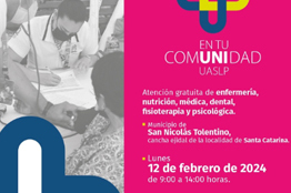 “En tu comunidad, UASLP”, programa de vinculación social de la UASLP, presente en San Nicolás Tolentino el 12 de febrero