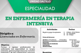 Continúan Inscripciones Abiertas para la Especialidad en Enfermería en Terapia Intensiva que Ofrece la UAdeC