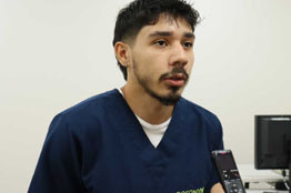 Edison Yair Cano Montoya, estudiante de la Fundación Universitaria del Área Andina en Colombia, concluye su estancia en Imagenología de la UAS