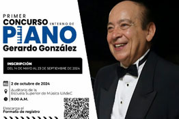 Realizará Escuela Superior de Música de la UAdeC su Primer Concurso Interno de Piano “Gerardo González”  