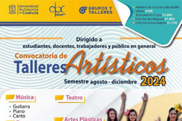 Durante Agosto Inscríbete a los Talleres Artísticos que Ofrece la UAdeC
