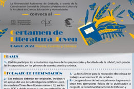 Convoca UAdeC a sus Estudiantes a Participar en el Certamen de Literatura Joven