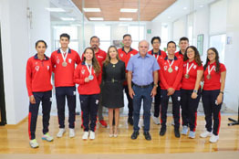 Rectora de la UAA se reúne con medallistas de la Universiada Nacional 2024