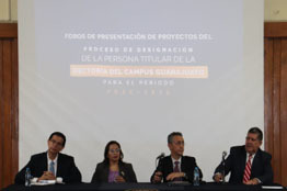 Personas candidatas a Rectoría de Campus Guanajuato presentan proyectos ante comunidad de Ingenierías y Arquitectura