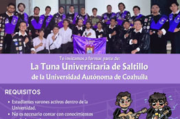 Abierta la Convocatoria para Formar parte de la Tuna Universitaria de Saltillo de la UAdeC