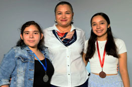 Natalia y Karen, estudiantes de la Preparatoria Guasave de la UAS, ganan medallas de plata y bronce en Concurso Nacional Femenil de Matemáticas