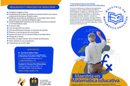 Estudia la Maestría en Matemática Educativa que ofrece la FCFM de la UAdeC