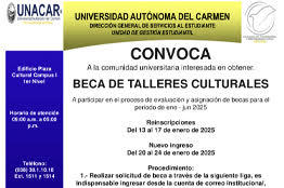 Invita la Universidad Autónoma del Carmen a talleres culturales 