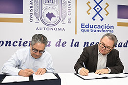 Suscriben convenio de colaboración la Universidad Autónoma de Chiapas y el Archivo General del Estado