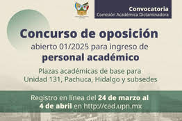 Invita Universidad Pedagógica Nacional al Concurso de Oposición Abierto para Ingreso de Personal Académico